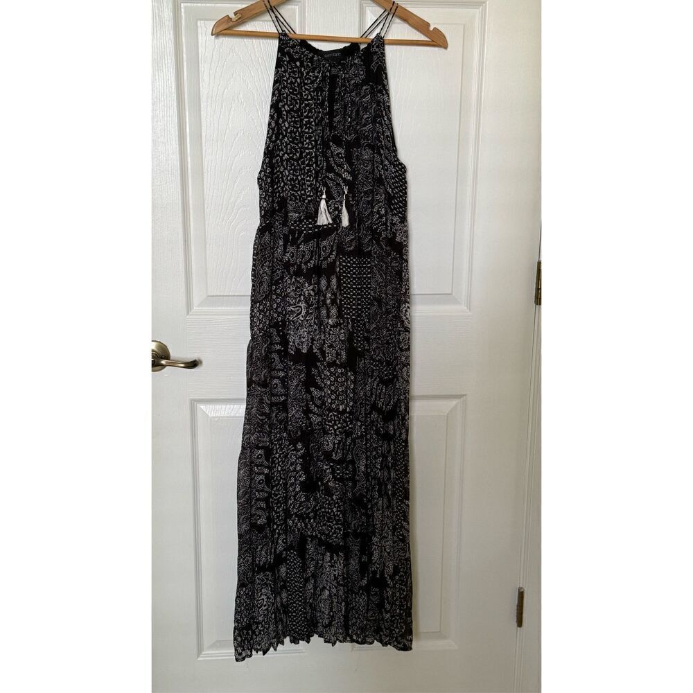 Karen Kane Black & White Sleeveless Maxi Dress, Size L